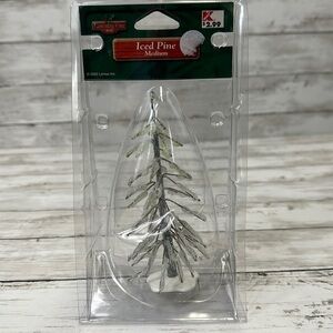 LEMAX ICED PINE MEDIUM CHRISTMAS VILLAGE ACCESSORY COVENTRY COVE 2002 vintage